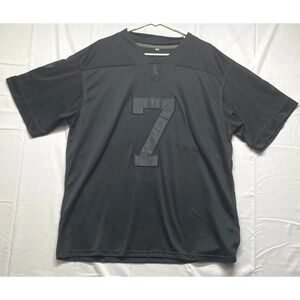 True To Colin Kaepernick #7 Icon 2.0 Jersey Men XL Black Embroidered Logo V Neck